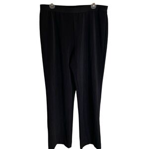 Weekenders Black Straight Leg Pull-on Pants Size Large capsule chic old money
